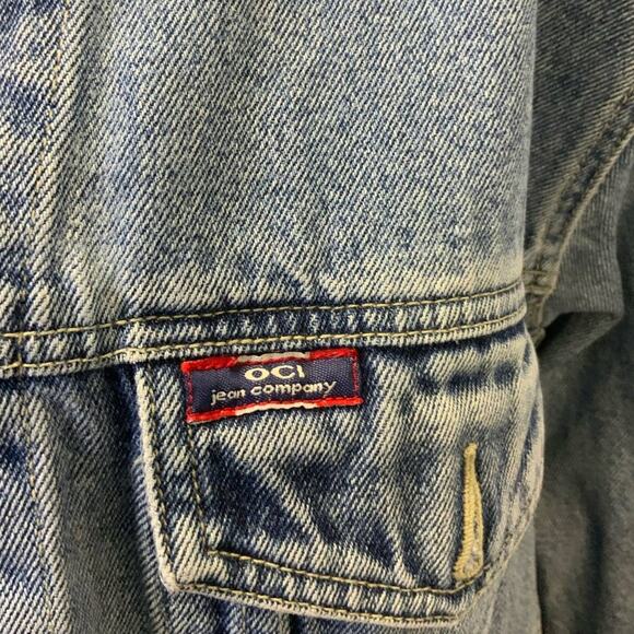 Old College Inn Jean Company Large 100% Cotton Classic Blue Denim Jacket - Picture 5 of 8